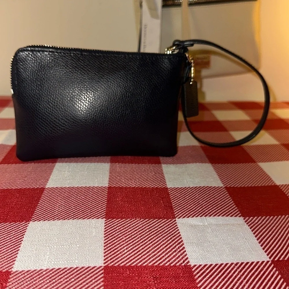 Coach Midnight Blue Wristlet EUC - Picture 2 of 7
